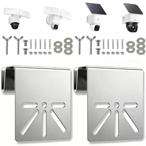 2Pcs Gutter Mount Bracket with EU-fy SoloCam S340/S330/E30, Stainless Steel M...