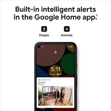 Google Nest Security Cam 1080p Wired, 2nd Gen, GJQ9T - Snow