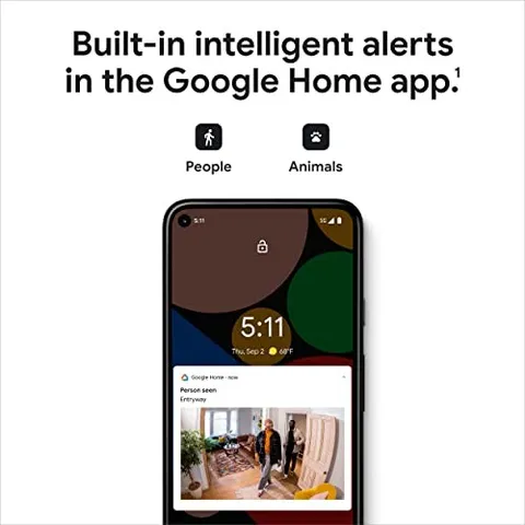 Google Nest Security Cam 1080p Wired, 2nd Gen, GJQ9T - Snow
