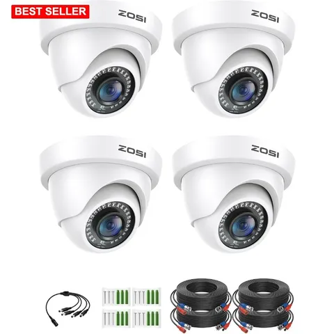Security Cameras Kit 4Pack 2.0MP 1080P Dome CCTV Indoor Outdoor Waterproof