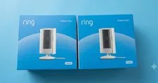 Lot of 2 PCS Ring Indoor Cam HD Security Camera Plug-In White