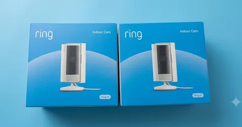 Lot of 2 PCS Ring Indoor Cam HD Security Camera Plug-In White