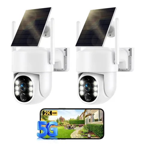 Noaheye Solar Security Cameras Wireless Outdoor, 5G&2.4GHz Cameras for Home S...