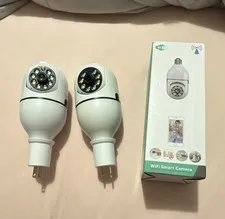 WiFi PTZ Bulb Security Camera 3-Pack 3MP 2-Way Audio Motion Cloud