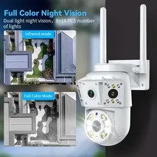 1080P 2MP Wireless WIfi Camera Multi Lens Surveillance Camera Two Way Intercom