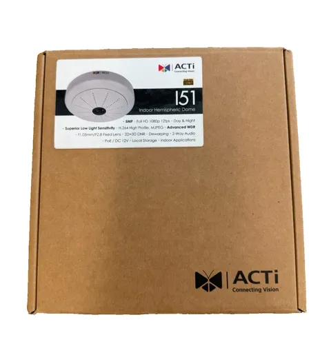 ACTi I51 5 Megapixel Day/Night Indoor Hemispheric Dome Camera