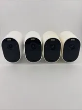 Lot of 4 Arlo Wire-Free Security Cameras White Parts  Untested No Mounts