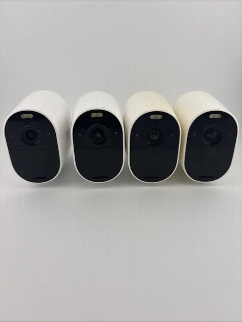 Lot of 4 Arlo Wire-Free Security Cameras White Parts  Untested No Mounts