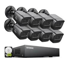 SANNCE 5IN1 8CH DVR 1080P Outdoor CCTV Security Camera System AI Human Detection