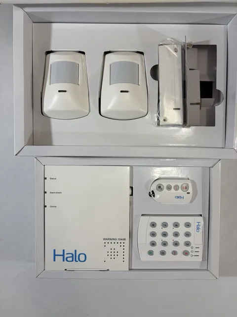 Halo Wireless Home Security Alarm System Kit - 104dB Smart Alarm, Keypad, PIR Se