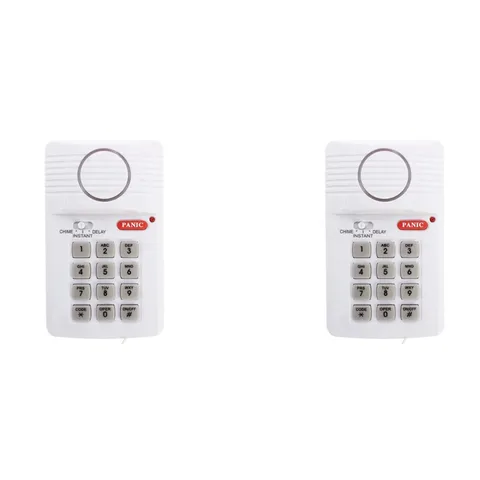 2X Loud  Door Alarm Security Pin Panic Keypad for Home  Garage Shed V9I6