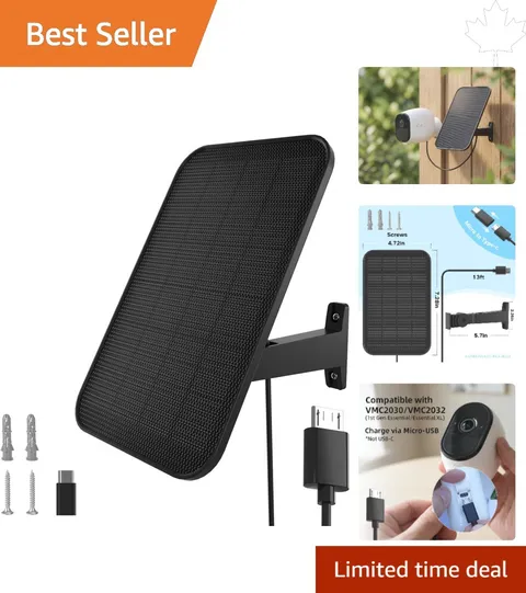 High-Efficiency 3.2W Solar Charger with 13ft Cable for Arlo Essential XL Cameras