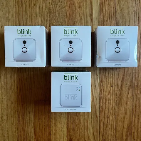 Blink HD Video Wireless Security Camera (3) and Sync Module - Brand New (Sealed)