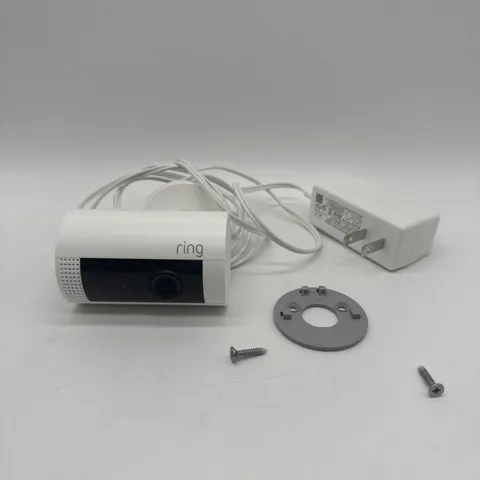 Ring Stick Up Cam Wired Plug-In Indoor/Outdoor Smart Home Security Camera White