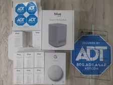 Blue by ADT Smart Home Hub Security System S40LR0-01 Hub, Sensors, Nest Mini