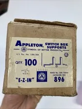 OPEN BOX Hold-it Switch Box Support Electrical F Clips Crouse-Hinds Vintage