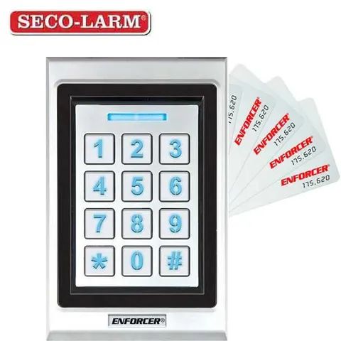 Seco-Larm Access Control Digital Keypad 1000 Users Weatherproof Metal PROX Card