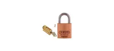 Abus Lock Company Brass Padlock 1-3/4" W, Schlage C123 Keyway, 5/16" D Shackle