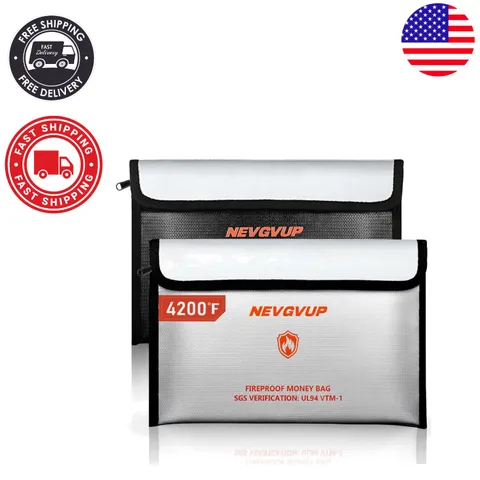 Ultimate Fireproof & Waterproof Document Safe Bag, 4200°F Resistant & Compact