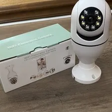 WiFi Panorama Camera 1080p Indoor IP/Network Wireless Surveillance Camera White