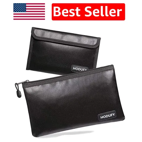 Fiberglass Fireproof Bag - Secure Storage for Money & Important Papers