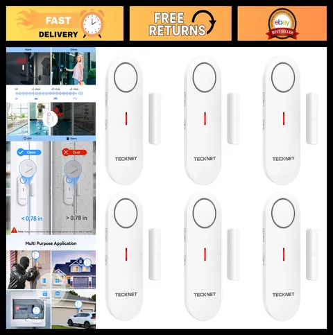 Wireless Door & Window Alarms for Kids Safety, 2-in-1 Chime, 3-Level Volume Cont