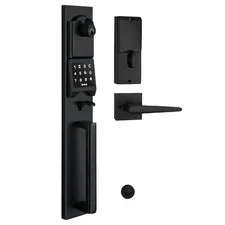 NEWBANG Right-Handed Matte Black Electronic Smart Handleset with Keypad Lock ...