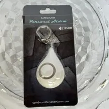 Personal Safety Alarm Keychain 125dB Loud Emergency Protection White
