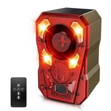 Upgraded Solar Motion Sensor Noise Maker with Adjustable Sound, Barking Dog D...