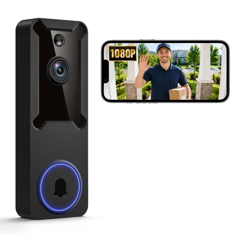 1080p Wireless WiFi Video Doorbell Camera AI Human Detection Battery Powered