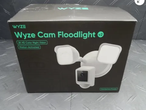 Wyze Wired Outdoor Wi-Fi Floodlight v2 Home Security Camera 2K Video WYZECFL2