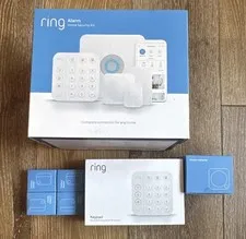 Ring Alarm Home Security Kit w/ Keypad & Motion Detector, Wi-Fi, Alexa, White
