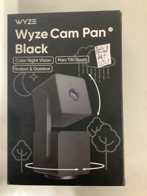 Wyze Cam Pan v3 Indoor/Outdoor IP65 1080P 360° Pan/Tilt/Zoom Wi-Fi - Black