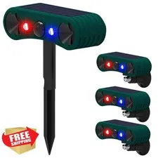 QXMH Motion Alarm 4 Pack Red Blue Light