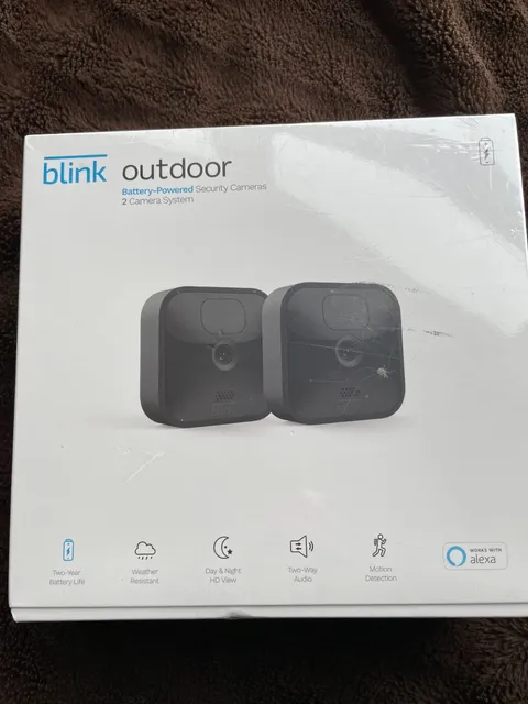 Blink Outdoor Battery Powered Security Cameras - 2 Camera System New
