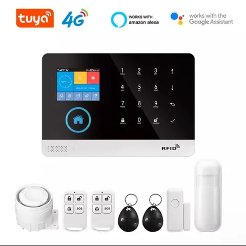 4G TUYA WiFi GSM Wireless Alarm System Smart Home Security Sensor 8pc Kit