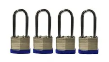 EZ Travel Collection 4-Pack Long Shackle Keyed Alike 400 Long Shank (Includes