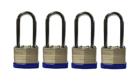 EZ Travel Collection 4-Pack Long Shackle Keyed Alike 400 Long Shank (Includes