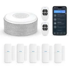 WiFi Door Alarm System, 8-Piece DIY Wireless 8 Piece Kit, Grey-8pack
