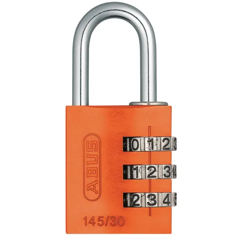 ABUS 145/30 Orange Combination Padlock,1 3/8in,Rectgle,Orge 5JKT6