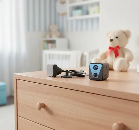 4K Mini Security Camera, Night Vision, WiFi Indoor, Motion Detection, Wireless