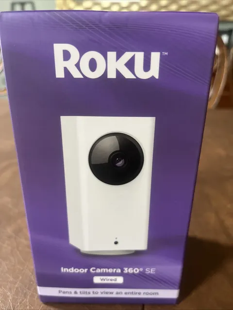 NEW Roku Smart Home Indoor Camera 360° SE Wi-Fi  Connected - Wired Security