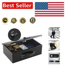 Portable Fireproof Document Safe with Combination & Key Lock - 12.8" x 8.4"
