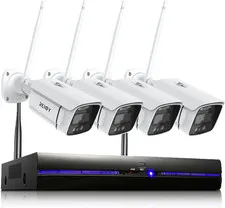 3MP Wifi Security Camera System with Floodlight without Hard Drive, 2K Outdoor H