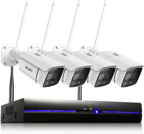 3MP Wifi Security Camera System with Floodlight without Hard Drive, 2K Outdoor H