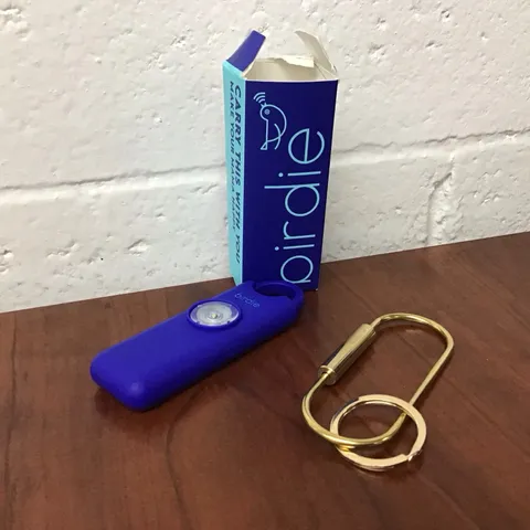 She's Birdie Original Personal Safety Alarm Siren Light Key Chain “Indigo” 