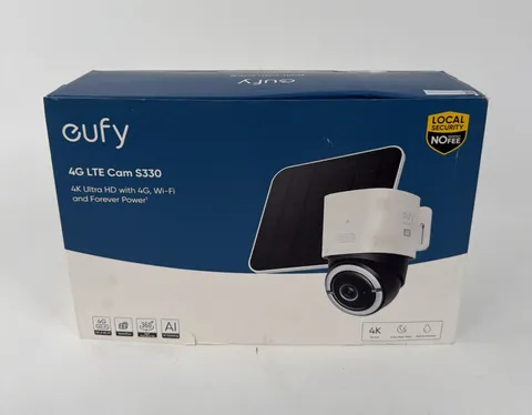 eufy 4G LTE Cam S330 4K Outdoor Solar 360 Pan/Tilt Color Night Vision