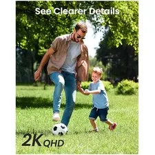 Outdoor Pan-Tilt Surveillance Cam - 3MP, Siren, 2-Way Audio