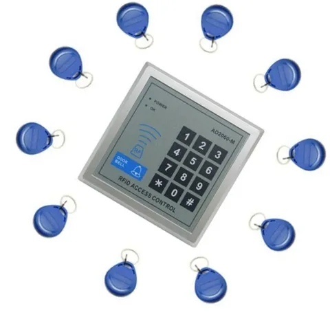 AD2000-M RFID Door Access Control Controller Kit Reader With 10pcs Keyfobs