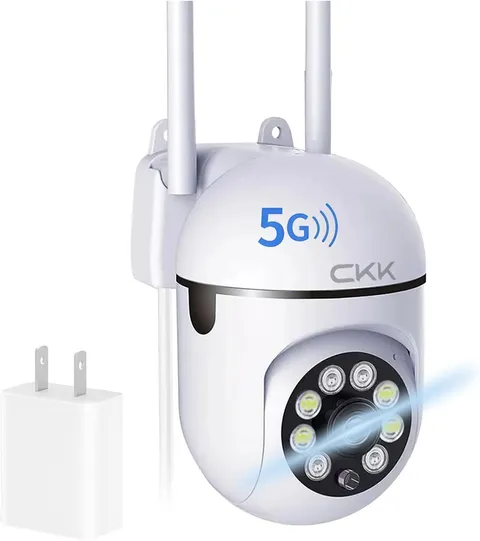 1080P Security Camera Outdoor Corded Power, 2MP PTZ Wifi Home Camera (2.4G/5G Du